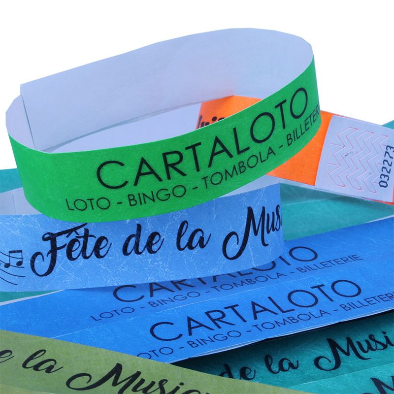 Lot De 400 Bracelets D'identification En Papier + 1 Marqueur - Pour événements, Festivals, Parcs Aquatiques - Adhésif Imperméable