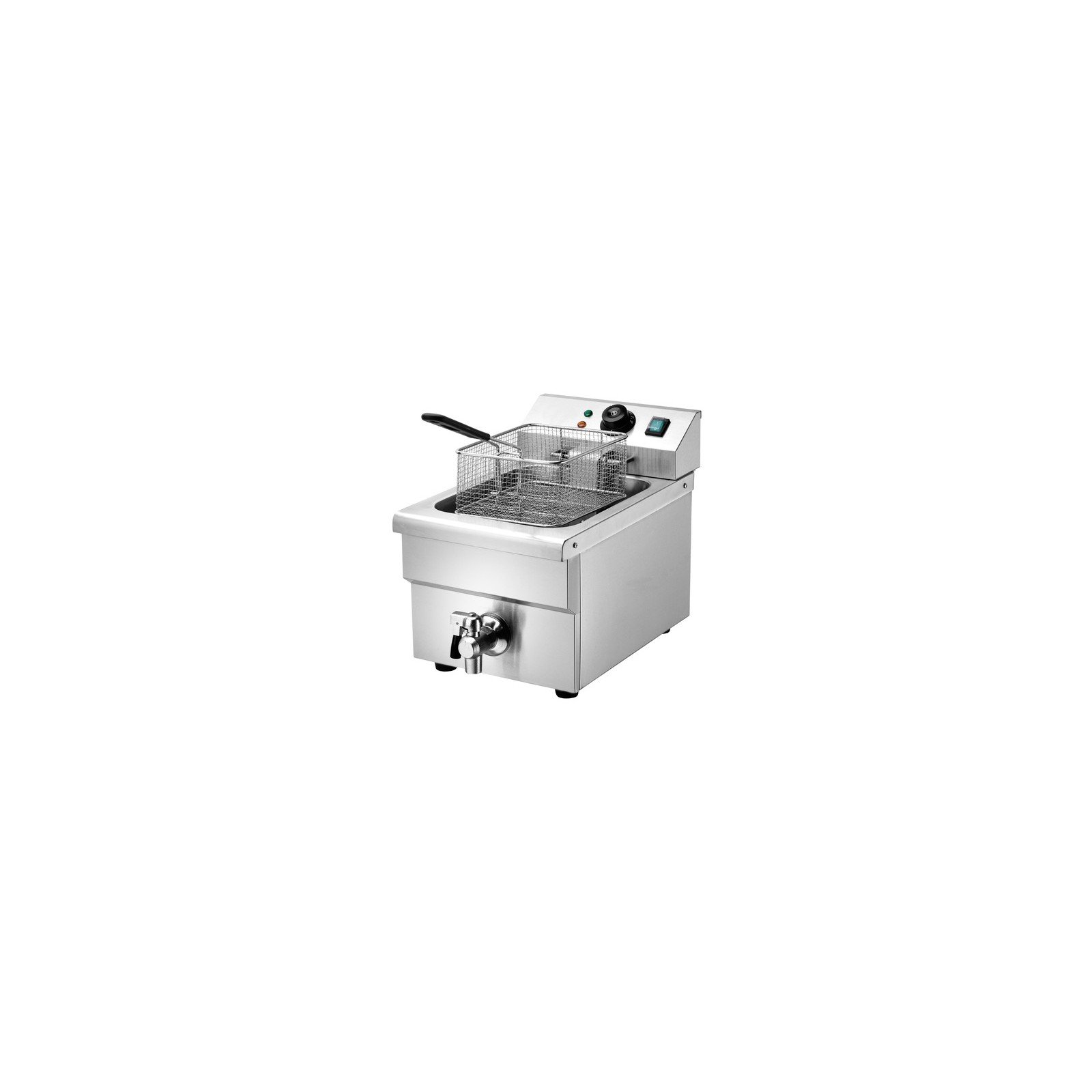 Friteuse électrique pro profondeur 650 mm 1 à 2 cuves 10 à 20 litres à  poser avec robinet de vidange - Gastro M