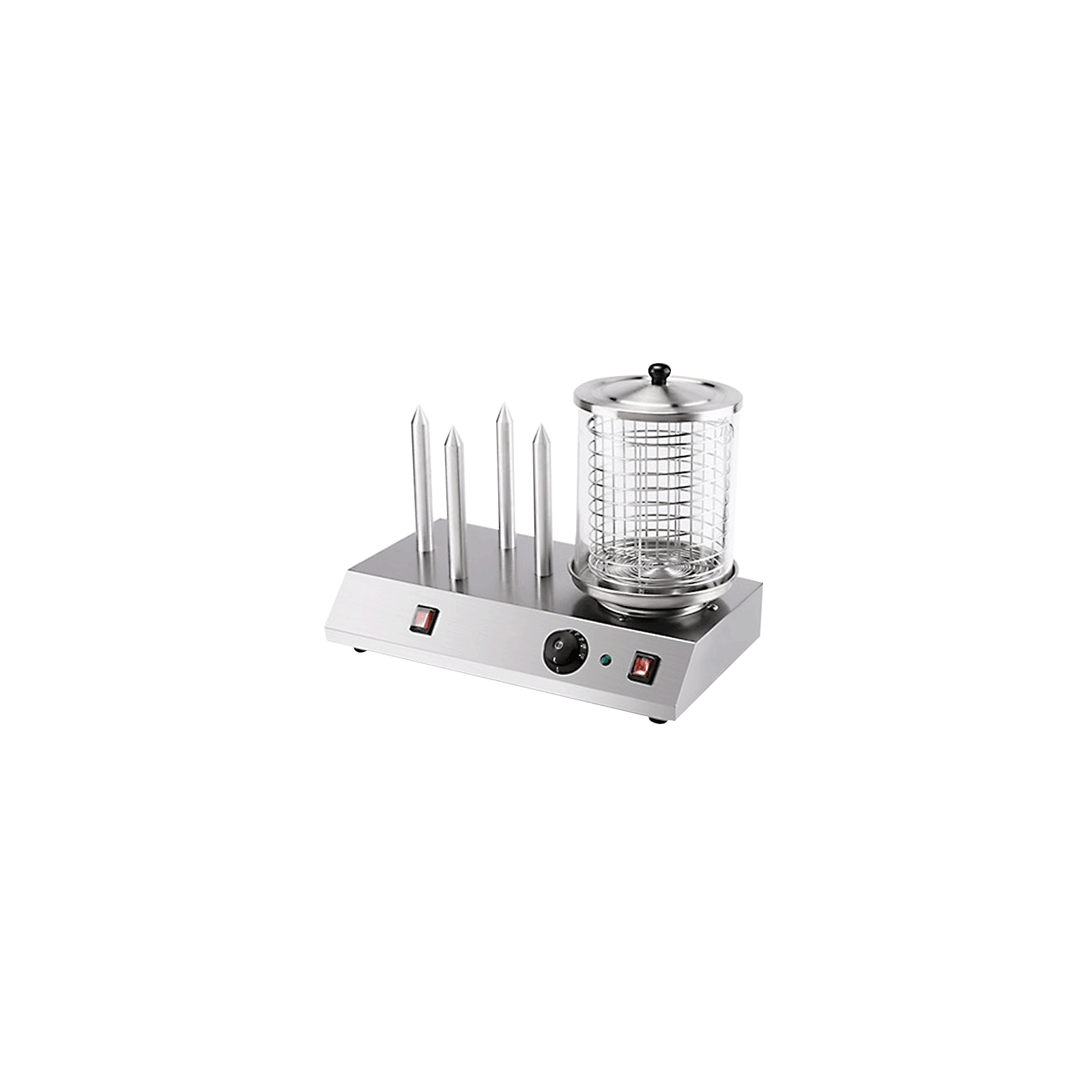 Commercial hot dog machine I Hot dog machine with 4 bun warmers