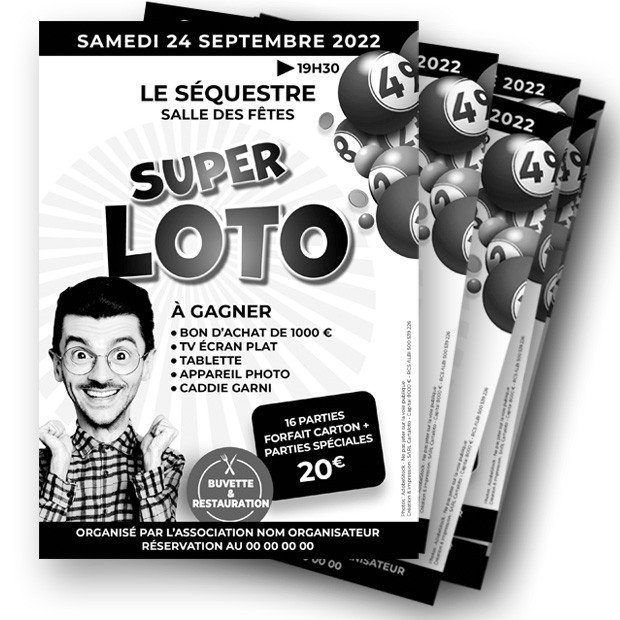 Pack communication : 10 Affiches & 100 Flyers pour loto