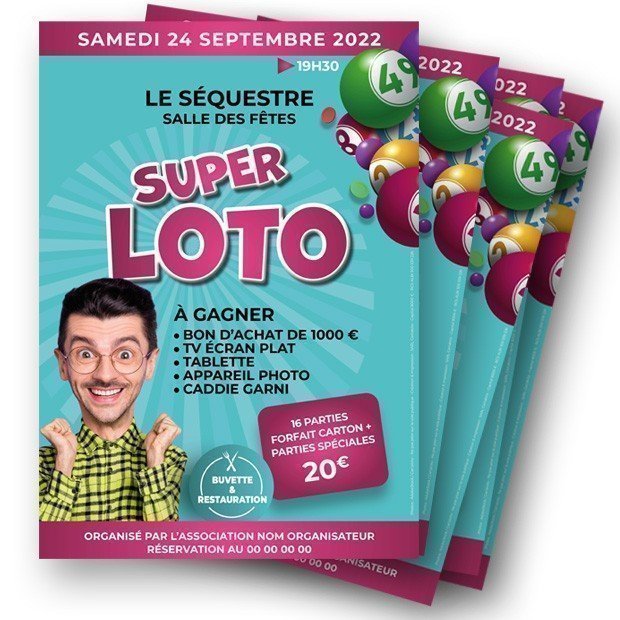 Pack communication : 10 Affiches & 100 Flyers pour loto