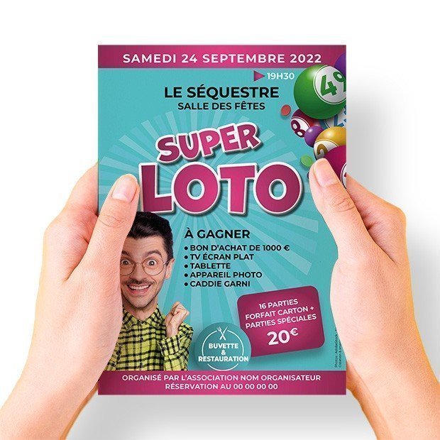 Pack communication : 10 Affiches & 100 Flyers pour loto