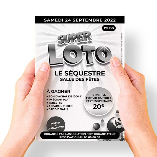 Pack communication : 10 Affiches & 100 Flyers pour loto