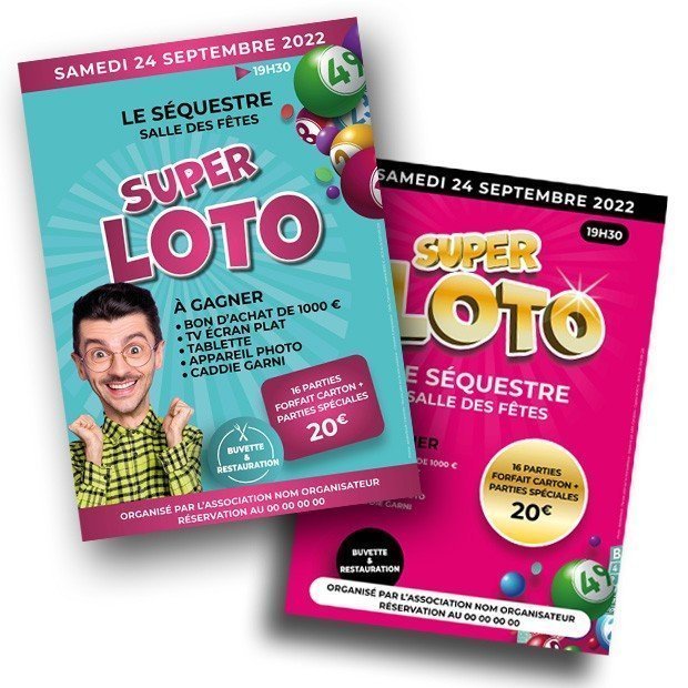 Pack communication : 10 Affiches & 100 Flyers pour loto