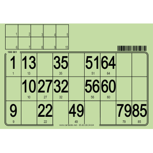 500 Paper 90 ball bingo tickets - to stamp