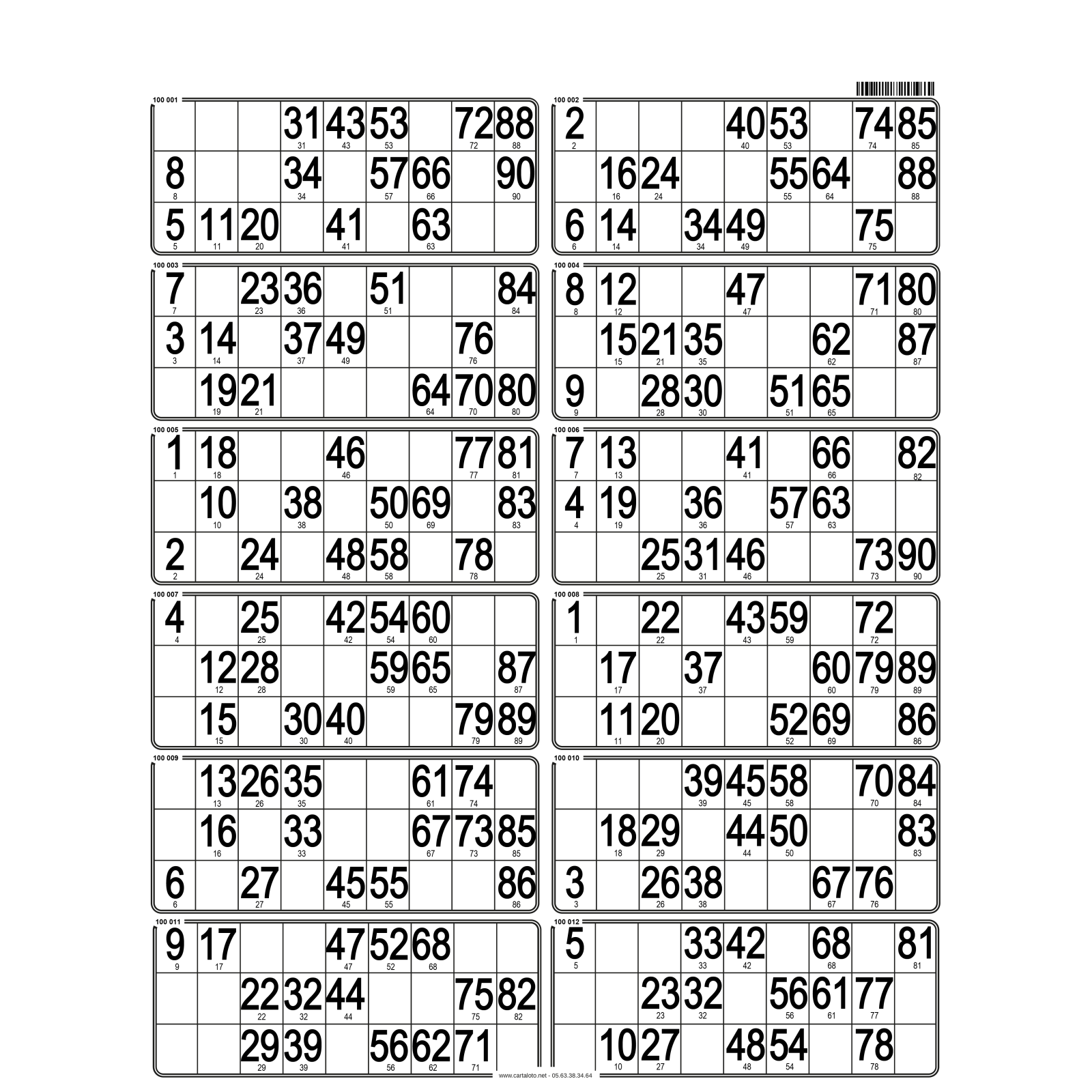 Plaque De Loto à Imprimer Gratuit Pdf