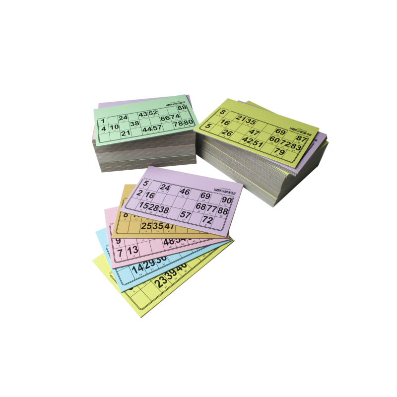 Pack of 96 large-format hard bingo cards I Custom bingo cards