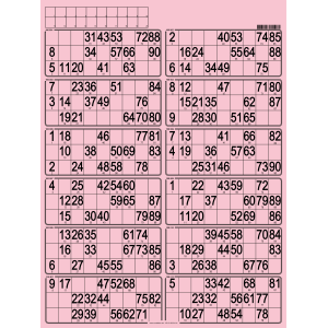 42 Bristol bingo cards - 5 grids - to stamp