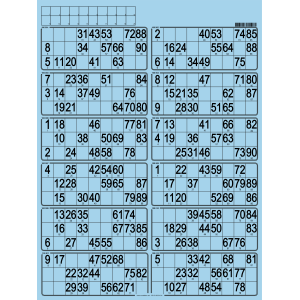 42 Planches de loto rigide - 12 grilles - à tamponner