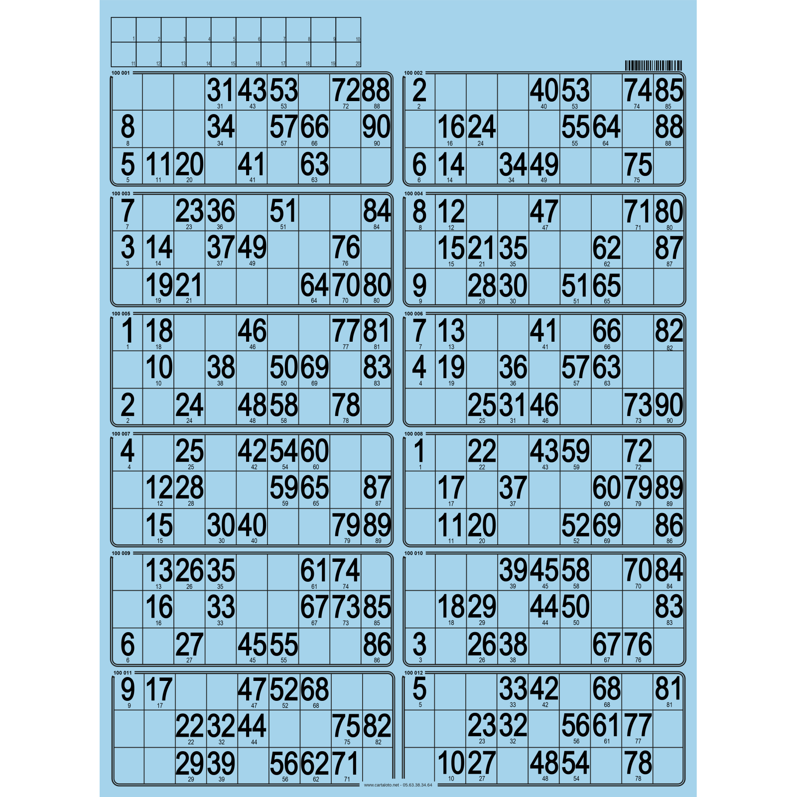 42 Hard bingo cards I Professional bingo cards I Bingo supplies