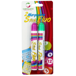 Marqueurs bingo loto stick flou en blister de 2