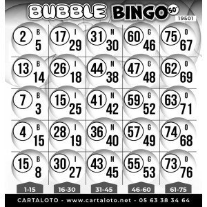 Bubble Bingo 50 numbers