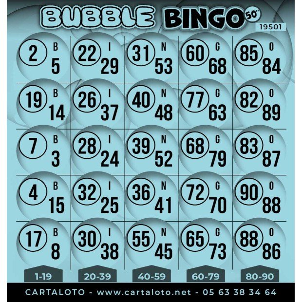 Bubble Bingo 50 numéros