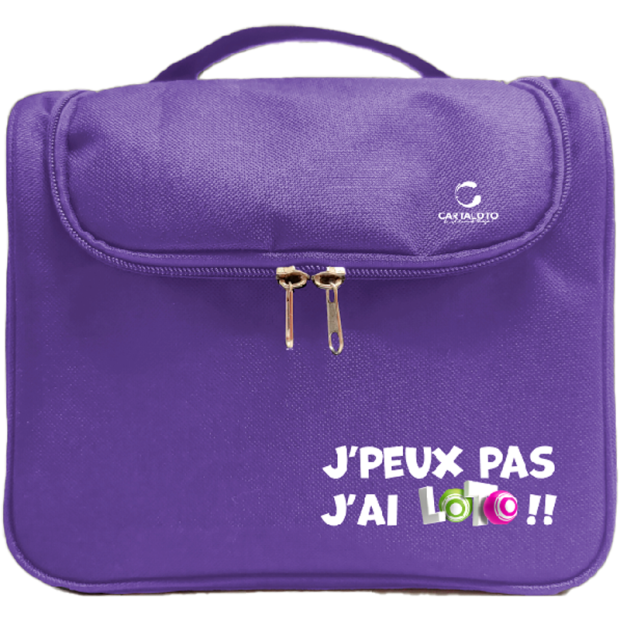 Sac rangement grande pochette pour accessoires loto bingo vanity