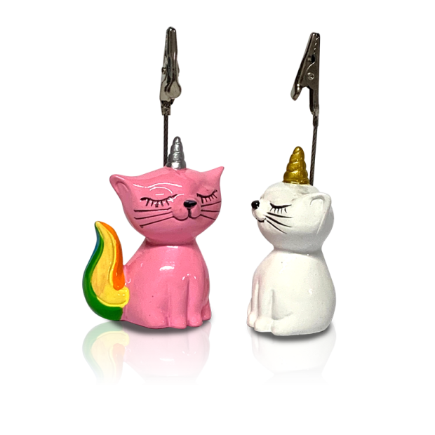 Lot de 12 porte-photos pince lotoclip
 Modèle-Chat licorne