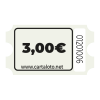 ticket de valeur 3 euros blanc