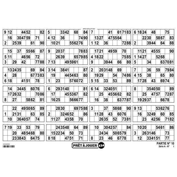 Prêt à Jouer - 24 grids