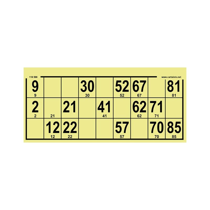 Lot De 500 Cartons De Loto Bristol 160g – Format 148x105mm, Couleur Jaune – Tous Différents – Envoi Mondial Relay Offert (France/Belgique)