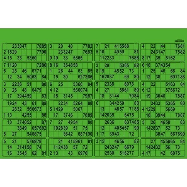 21 Planches de loto très rigide - 24 grilles