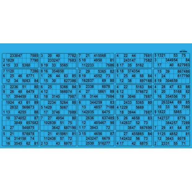 17 Planches de loto très rigide - 30 grilles