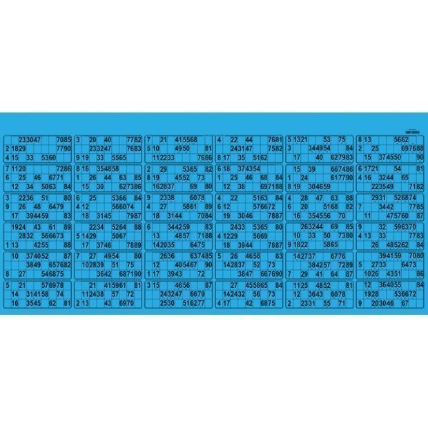 14 Planches de loto très rigide - 36 grilles