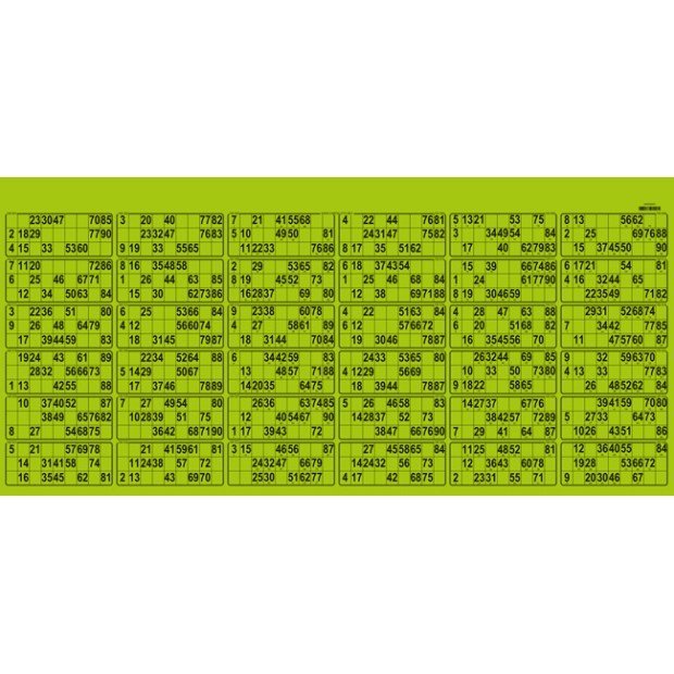 14 Thick cardboard 90 ball bingo cards - 36 grids