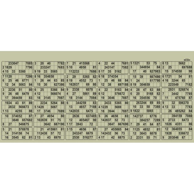 14 Planches de loto très rigide - 36 grilles