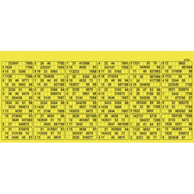 14 Thick cardboard 90 ball bingo cards - 36 grids
