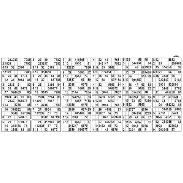 14 Planches de loto très rigide - 36 grilles
