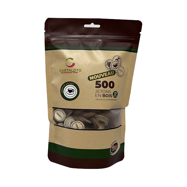 500 wooden tokens - Coffee