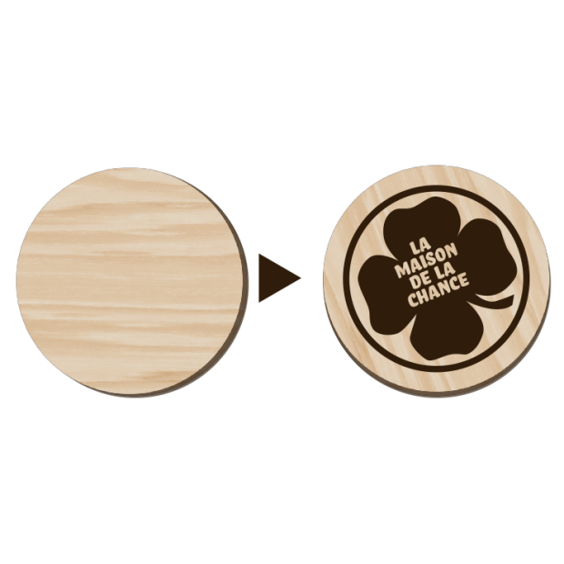 500 Personalised wooden token