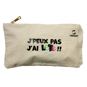 Pochette sac à main "J’peux pas j’ai loto"