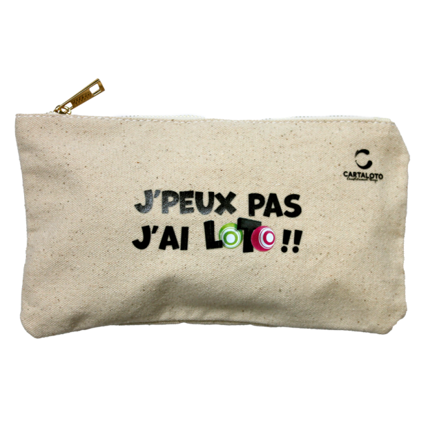 Pochette sac à main "J’peux pas j’ai loto"