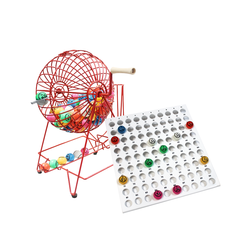 Cage De Bingo Métal Et Bois – 29,5 X 26 X 26 Cm – Légère Et Portable – Jeu Familial éducatif – Accessoire De Jeu