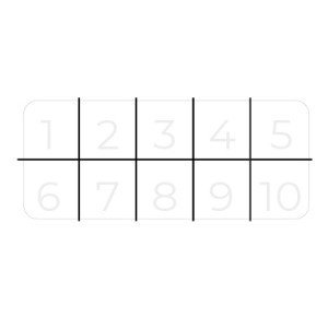 Sheet blank sticky label with stampable boxes