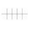Sheet blank sticky label with stampable boxes