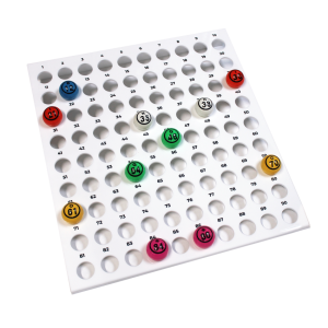 Large bingo checkboard for 38mm balls - Plexiglass