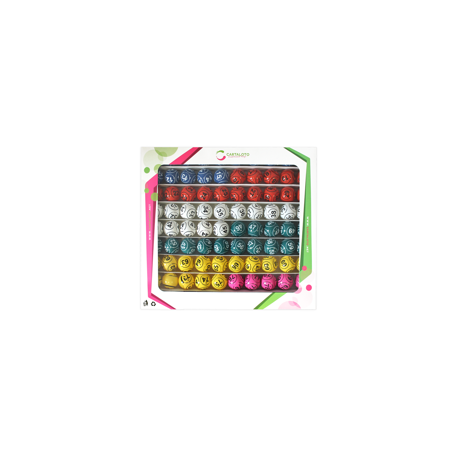 Six sided 5 color bingo balls I Bingo supply I Ping pong