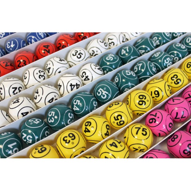 6 color six sided bingo ball set