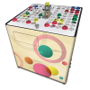 Abstract Nano airball bingo machine with flight case