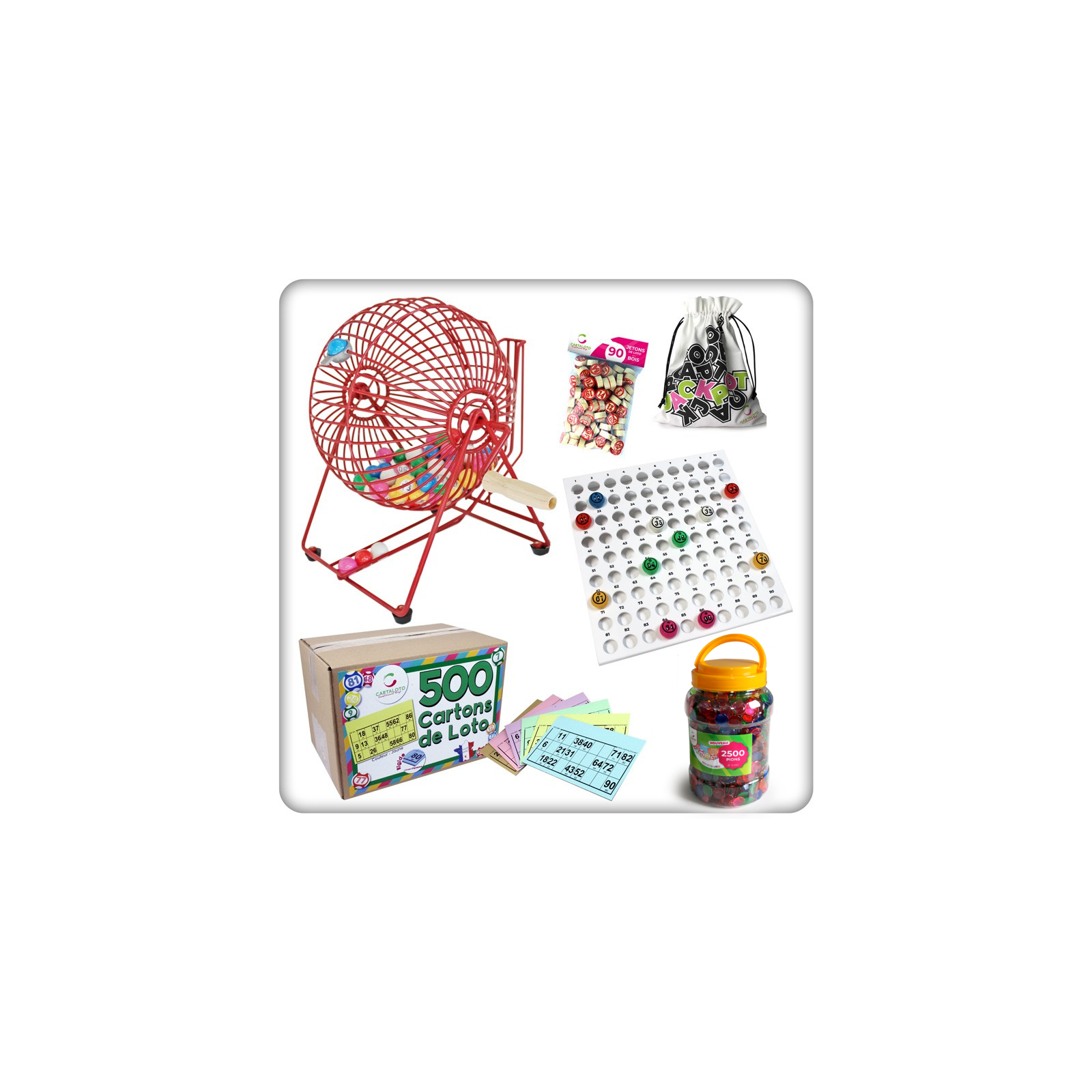 Bingo starter kit I Bingo cage set I Cassic bingo tabletop game set