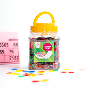 Boite de 1000 pions de loto en plastique