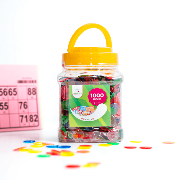 Tube of 1000 plastic bingo chips