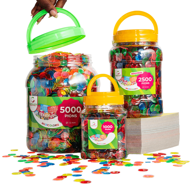 Tube of 1000 plastic bingo chips