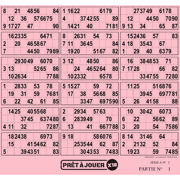 Prêt à jouer - 18 grids