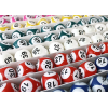 6 color six sided bingo ball set