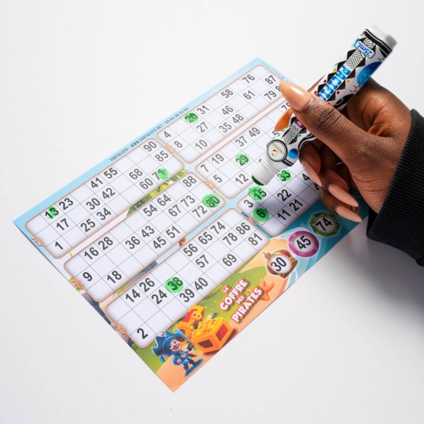 Marqueurs Pacific bingo en action sur jeu spécial