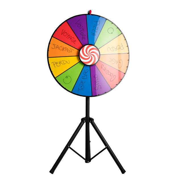 Roue de loterie 80Ø cm avec prix