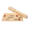 Bâton magnétique bois + 3 coccinelles - avec grille de loto