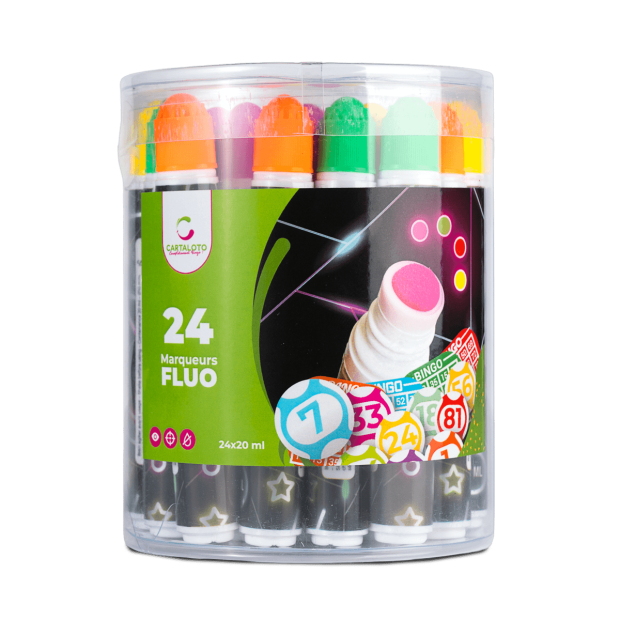 24 marqueurs Fluo - boite de 24